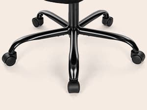 Sweetcrispy Home Office Managerial Executive Chair with Ergonomic Design, Mid-Back Mesh Swivel, Comfortable Lumbar Support, Comfy Arms for Bedroom,Study,Student, Black