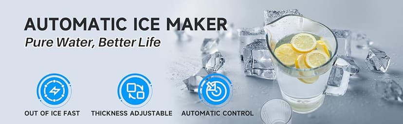 ICEPURE 15" Under Counter Ice Maker with Drain Pump, 90lbs/24H, Self-Cleaning, Smart Reminder, 24H Timer, ETL FCC, Built-in or Freestanding for Residential and Commercial, Stainless Steel
