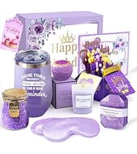 Birthday Gift for Women, Luxury Self Care Spa Gift Basket with Blanket for Mom, Wife, Sister, Friend, Girlfriend, Grandmother, Get Well Soon & Christmas gift for Her B0FKMYHG7N