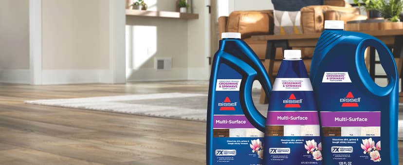 Bissell Crosswave Cordless Plus, Wet Dy Vacuum w/FurFinder Headlights + Super Concentrate Multi Surface Formula for Sealed Hard Surfaces and Area Rugs