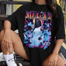 Generic Personalized Bootleg Rap Shirts for Girlfriend & Boyfriend, Custom Tee with Vintage Face Photo, Gift Idea for Birthday and Valentines Day Black, Small-XX-Large