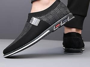 Veslexth Veslesth Men Casual Shoes Sneakers Loafers Comfort Walking Shoes Fashion Driving Shoes Luxury Leather Shoes for Male Business Work Office Dress Outdoor