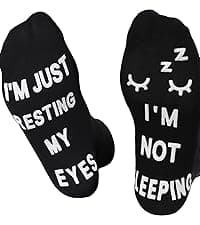 ZXGXLAW Birthday Gifts for Dad,Men Husband Grandpa Women idea Fathers Day Christmas Im Not Sleeping Funny Socks