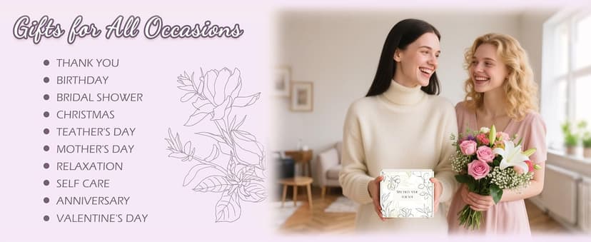 Birthday Gifts for Women Teen Girls, Unique Happy Birthday Gift Baskets for Her Mom, Thank You Self Care Get Well Box Set, Cute Teenage Cup Present for Mother Friend Sister Teacher Coworker (Purple) B0FRSG6VRQ