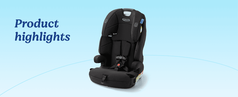 Graco Tranzitions 3-in-1 Harness Booster Car Seat, Forward Facing Car Seat, Highback, to Backless Booster, Eloise