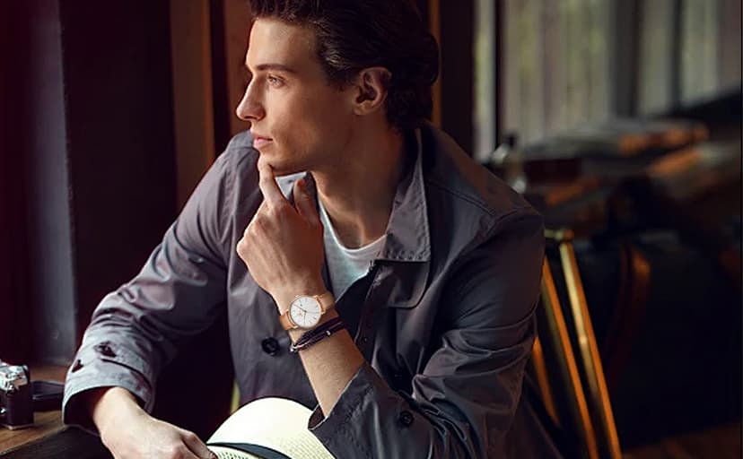 CHEETAH Minimalist Waterproof Quartz Watches for Men with Leather Strap, Auto Date