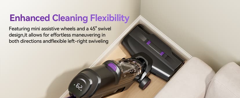 Twotoo Wet Dry Vacuum Cleaner 16,000Pa,45Mins Runtime Cleaning Area 2,600 ft²,Cordless Vacuum Cleaner, Cordless Vacuum and Mop All in One,for Hard Floors Sticky Messes and Pet Hair,W15 Set