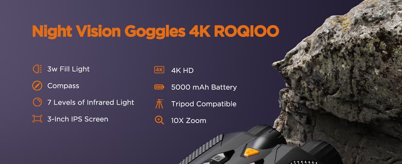 Night Vision Goggles for Adults 4k: Tactical Binoculars with Camera - Infrared Goggles for Hunter - Digital Electronics Gift - Hunting Gifts for Men/Dad/Husband - Cool Tech Gadgets for Camping/Boating