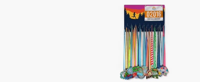 Gone For a Run BibFOLIO Plus Race Bib Holder and Running Medal Hanger Display | Race Medal Holder Display and Running Bib Holder for Runners | Race Bib and Race Medal Display for Runners