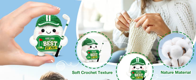 Unique Golfing Gifts for Male Boss Dad Teen Boys Gag Golf Accessories Birthday Christmas Positive Crochet Golf Decor Funny Golf Gifts for Men Women Him Bosses Day Golf Ball Gifts for Golfers B0H4Z7QN2X