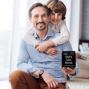 Homsolver Dad Gifts from Daughter Son, Gift for Dad Who Wants Nothing, Birthday Fathers Day Christmas for Stepdad Adoptive Father, Dad's Last Nerve Sandalwood Scented Candle