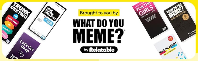 WHAT DO YOU MEME? Incohearent, The Guess The Gibberish Party Game by Relatable, A Funny Card Game for Adults, Great for Game Night Games, Includes 400 Cards, Instructions, and 1 Sand Timer