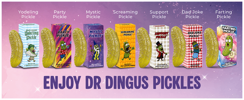 Mystic Pickle - Magic Fortune Teller with +100 Witty Responses - Unveiling The Briny Secrets of The Universe - Endless Entertainment with Friends, Family, Classroom Students - Best Novelty Gag Gift!