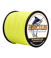 HERCULES Cost-Effective Super Cast 8 Strands Braided Fishing Line 10LB to 300LB Test for Salt-Water,109/328/547/1094 Yards(100M/300M/500M/1000M),Diam.#0.12MM-1.2MM,Hi-Grade Performance,Variety Colors