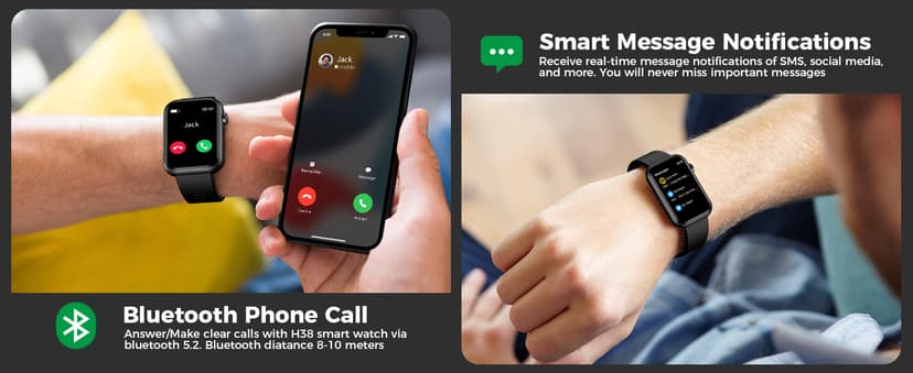 Smart Watch Fitness Tracker (Answer/Make Call), 24/7 Heart Rate Spo2 Blood Pressure Monitor Sleep Tracker, 114 Sports Modes Pedometer Calorie Step Tracker, Waterproof Activity Tracker for Women Men