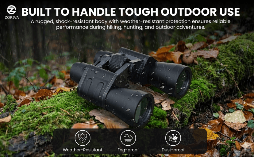 10x50 Magnification Professional High-Power Binoculars for Adults – HD Vision with 50mm Objective Lens, K9 Prism, Durable Design for Bird Watching, Hunting, Stargazing, Sports & Outdoor
