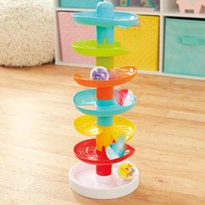 Drop a ball & watch it spiral, whirl & pop out below - visual tracking & motor practice on joyful repeat, Ages 9-24 Months Kidoozie - Whirl 'N Go Ball Tower - Toddler Ball Drop Toy B0843HW6C9