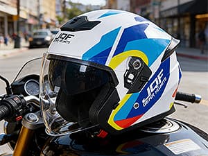Motorcycle Helmets Open Face for Streey Moped Scooter, Dual Visor 3/4 Moped Helmets for Adults Motorbike Half Helmet 601 DOT Approved Men and Women