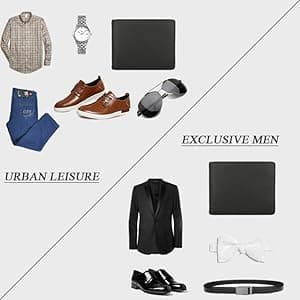 HIMI Wallet for Men-Genuine Leather RFID Blocking Bifold Stylish Wallet With 2 ID Window