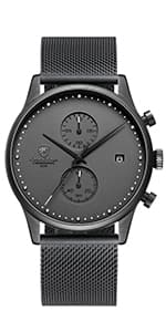 CHEETAH Minimalist Waterproof Quartz Watches for Men with Leather Strap, Auto Date