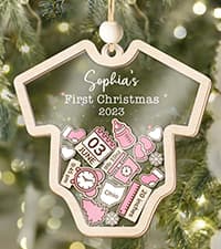 Personalized Christmas Ornaments 2025 - Snow Globe Personalized Ornaments for Family of 2,3,4,5,6,7,8,9,10 Members, Ginger Breads Custom Ornament Xmas Gift Idea