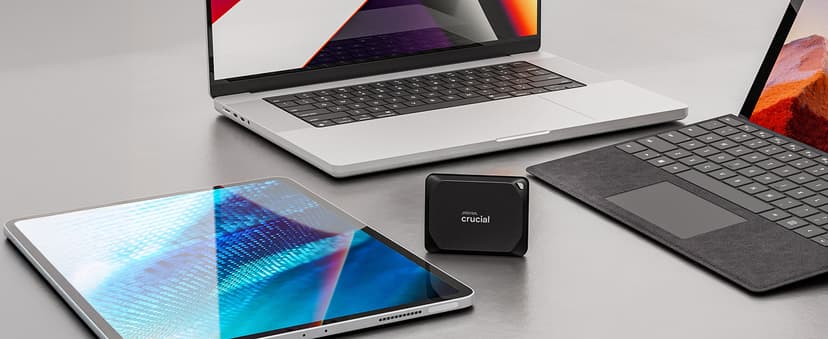 Crucial X10 Pro 1TB Portable SSD, Up to 2100MB/s Read, 2000MB/s Write, 3.2 USB-C, External Solid State Drive, Durable Storage for PC & Mac, for Professional Creators, Black - CT1000X10PROSSD902