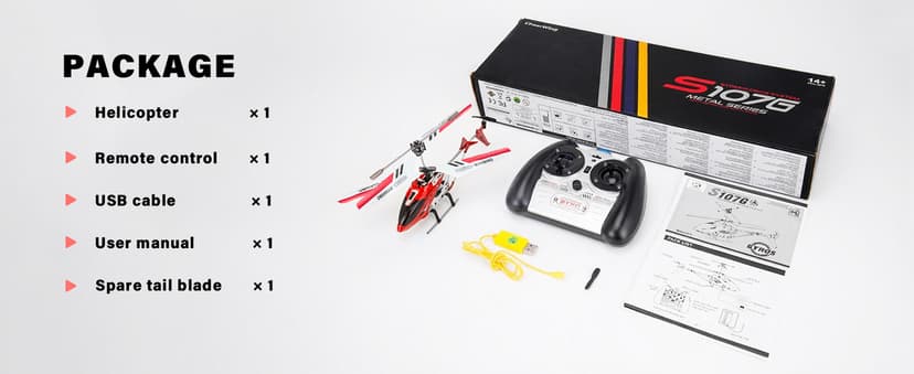 Cheerwing S107/S107G Phantom 3CH 3.5 Channel Mini RC Helicopter with Gyro Crimson