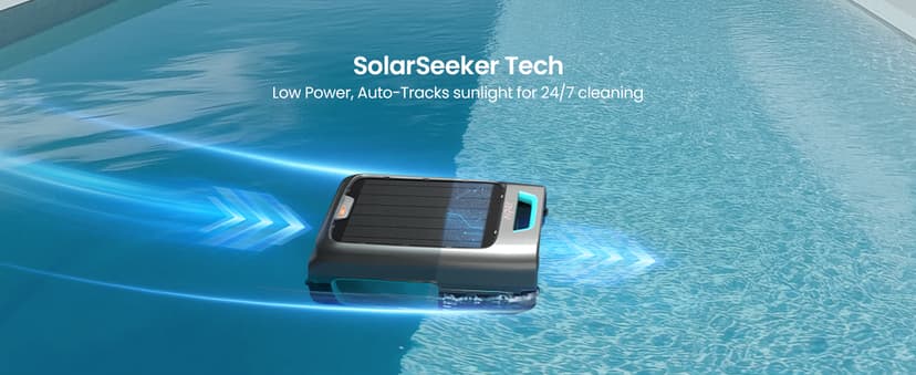 AIPER Surfer S2 Solar Powered Pool Surface Skimmer Robot with APP Support, 24/7 Continuous Cleaning, Dual Charging Modes, Smart Obstacle Avoidance, 150-um Filtration, OTA Upgrade