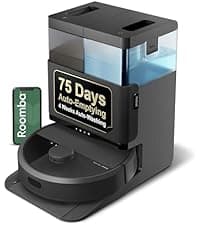 iRobot Roomba 104 2in1 Vacuum & Mop Robot - Self-Empties for 75 Days, Intense Power-Lifting Suction, Vacuums All Floors, Ideal for Pet Hair, LiDAR Smart Navigation Mapping, Mops Hard Floors