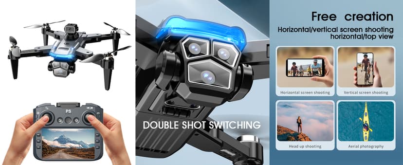 Drone with Camera for Beginners and Adults 4K, Foldable Remote Control Quadcopter, Altitude Hold, One Key Start, 3D Flips, 2 Batteries