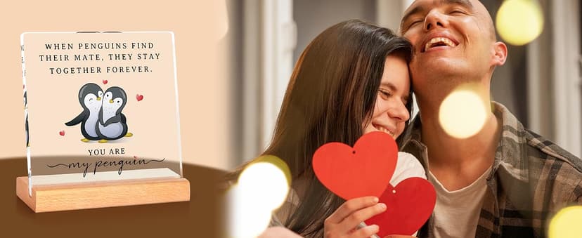 SteadStyle Gifts for Him Her Boyfriend Girlfriend - Wedding Anniversary Acrylic Plaque Gifts for Men Women, Birthday Gift for Wife Husband Couple, Wedding Gift, Valentines Day, Christmas, Mothers Day