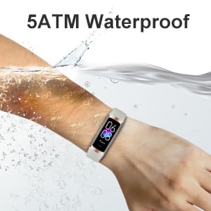 Zeacool Fitness Tracker with 24/7 Heart Rate, Blood Oxygen Blood Pressure Sleep Monitor, Activity Trackers 5 ATM Waterproof,Step Calorie Counter Pedometer Health Smart Watch for Women Men Beige