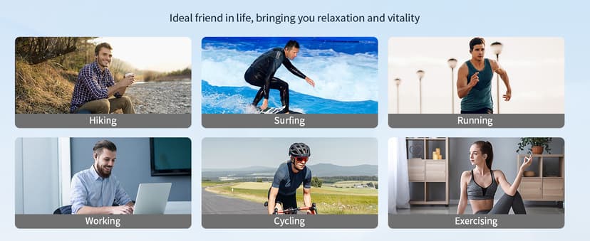 Eigsupia Open Ear Headphones, Bluetooth Headphones 5.3 Sports with Smart Digital Display, 36H Playtime, IP54 Waterproof, Wireless Earbuds Lightweight Design Fit Cycling, Running, Workout (Black)