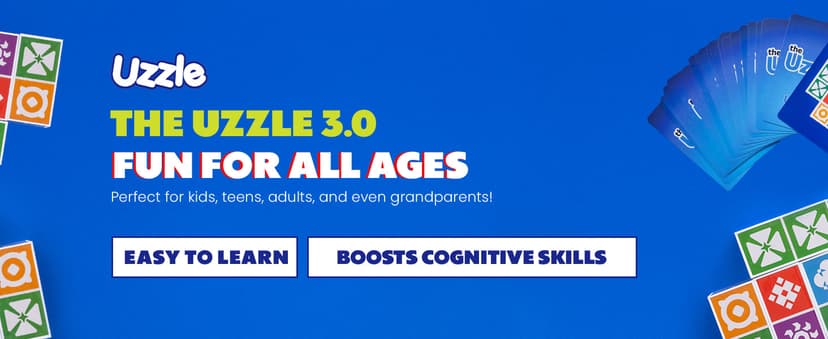 The Uzzle 3.0 Board Game, Family Board Games for Children & Adults, Block Puzzle Games for Ages 4+