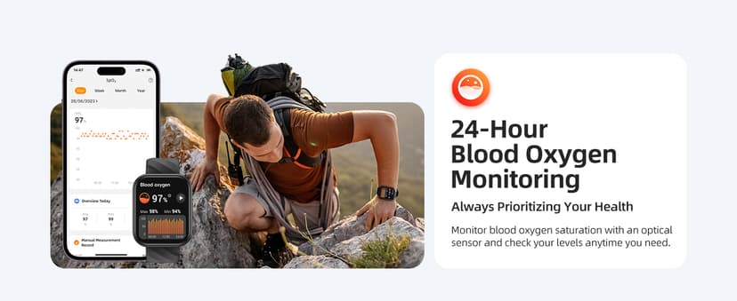 Parsonver Parsonver Smart Watch, 5ATM Waterproof Watch for Swimming, Fitness Activity Tracker with 110+ Sports Modes, Heart Rate/Sleep/SpO2/Calories Monitor, Pedometer, Fitness Watch for Android & iPhone, Black