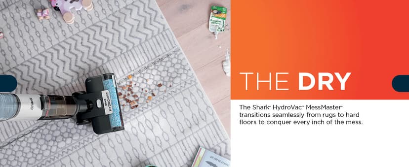 Shark | Wet Dry Vacuum Cleaner | Vacuum and Mop Combo | HydroVac MessMaster | 3-in-1 Self-Cleaning + Powerful Suction | 2 Brushrolls & 2 Solutions Included | Hardwood Floor & Area Rug Cleaner | AW261