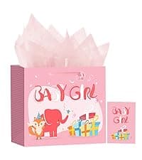 Black Birthday Gift Bag with Tissue Paper and Greeting Card, 13'x10.2'x4.9', Medium (1-Piece Set, Black Starry Sky, Unisex, Includes Card, Ribbon, Crinkle Paper)