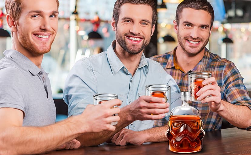 Whiskey Decanter Set Transparent Creative with 2 150ml Glasses, Whiskey Carafe for Brandy,Scotch,Vodka,Gifts for Dad,Husband,Boyfriend