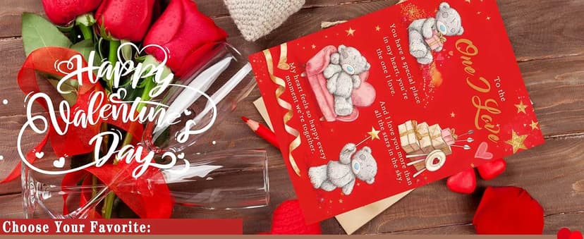 OJsensai Valentine’s Day Card for Wondful Husband, Valentines Decorations Gifts Ideas from Wife