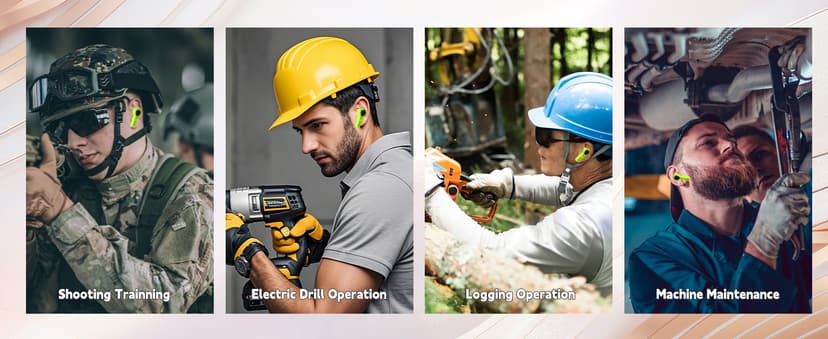 Electronic Shooting Ear Protection Earplug Active Noise Cancelling Earbuds for Shooting & Hunting, NRR 24dB, in Ear Hearing Protection for Gun Range (Green)