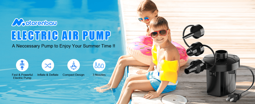 Electric Air Pump for Inflatables,Portable Quick-Fill Air Pump with 3 Nozzles,110-120V, Inflator & Deflator Pumps for Outdoor Camping, Air Mattress Beds,Boats,Inflatable Cushion,Couch,Pool Floats