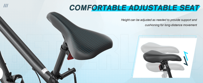 Betterland 26 Inch Mountain Bike, 7-Speed Adult Bike with Dual V Brakes, Outdoor Cycling Bike with High Carbon Steel Frame and Front Suspension, Adjustable Ergonomic Seat for Bicycle