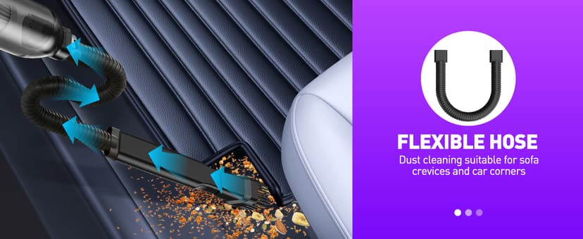 Vacuum/Air Duster 80,000RPM Super Power Mini Car Vacuum Cleaner 4-in-1 air Blower Gun Air Duster & Air Blower & Pump Hand Electric air Duster Handheld dust Blower Blower Cordless (Purple)