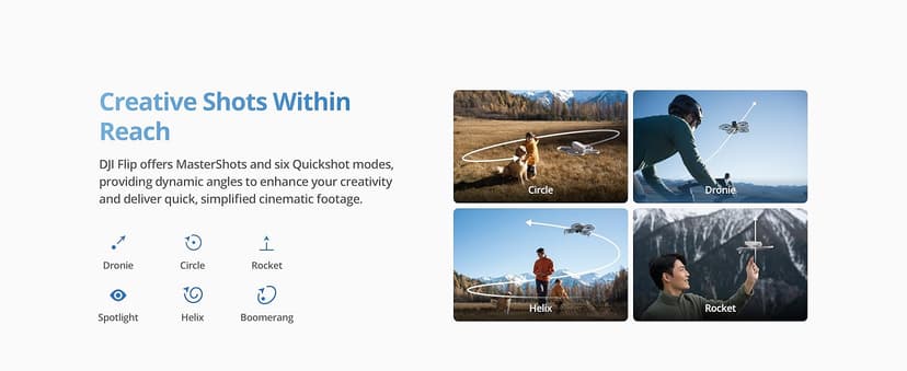 DJI Flip (RC-N3), Drone With 4K UHD Camera for Adults, Under 249 g, 3-Axis Gimbal Stabilization, 44000ft/13km Video Transmission, Palm Takeoff, Auto Return, 31-Min Flight Time, Intelligent Flight