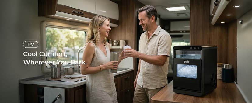 Nugget Ice Maker Countertop: 44lb/Day, Self-Cleaning, Black Stainless Steel, Portable, Soft Chewable Pebble Ice Machine for Home Kitchen, RV & Office