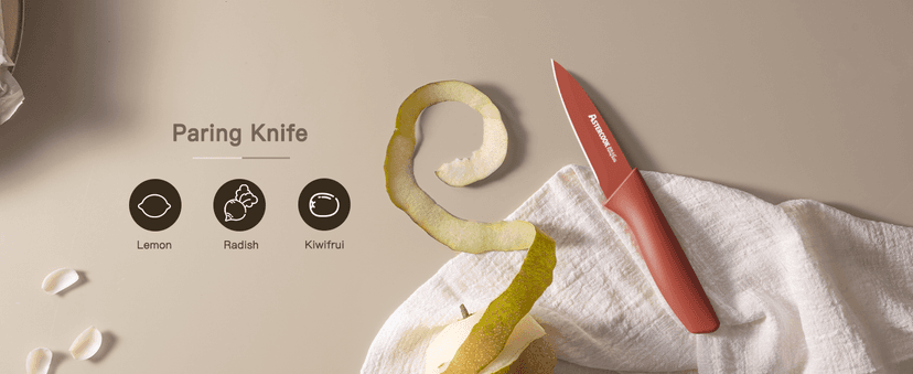 Astercook Knife Set, 13 Pieces Kitchen Knives Set with Healthy Anti-Rust Coating, Dishwasher Safe, Stainless Steel Chef Knife Sets with 6 Blade Guards, Perfect Holiday Gifts for Kitchen