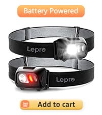 Lepro LED Headlamp Rechargeable - Super Bright Head Lamp with 5 Modes for Camping & Hiking Gear Essentials, IPX4 Waterproof Headlight Flashlight with Red Light, USB Cable Included