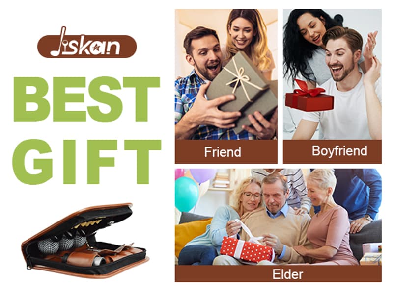 Golf Gifts for Men and Women, Golf Accessories Set with Hi-End Case, Golf Balls, Rangefinder, Golf Tees, Brush, Multifunctional Divot Knife, Scorer, Golf Ball Clamp