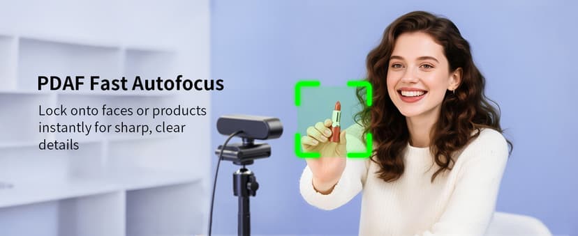 EMEET C60E Dual-Camera 4K Webcam for Streaming, Wide-Angle and Telephoto Cameras, Max 11X Hybrid Zoom & PDAF Autofocus, Remote Control, RGB Lighting, 2 Mics, Ideal for Livestreaming and Online Meeting