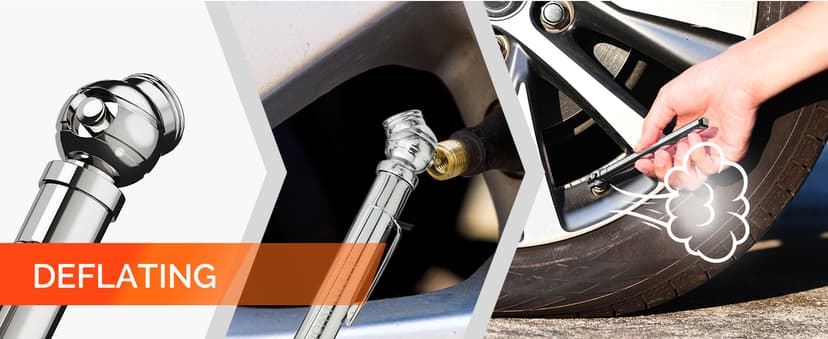 ETENWOLF Pencil Tire Pressure Gauge 2 Pack (10-50PSI, 20-120PSI) with 16 Tire Caps Calibrated to ANSI B40.1 Grade B(2%), Stainless Steel Body, Car Accessories for Cars, Pickups, RVs, Bicycles